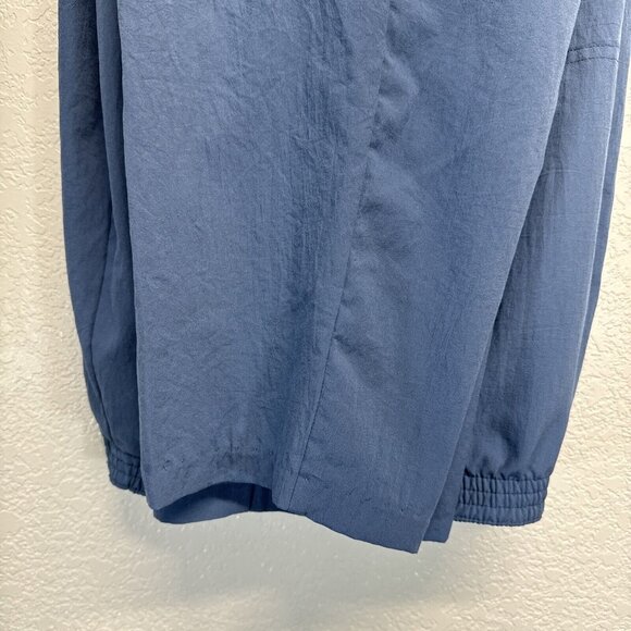 Teddi Sport Vtg Leisure Suit Ladies Track Lightweight Blue Shoulder pads LARGE - Picture 6 of 8